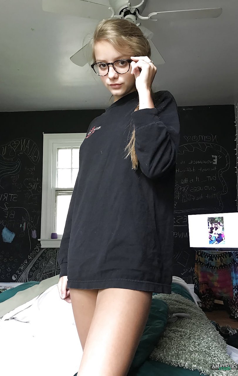 Versace reccomend nerdy glasses amateur teen