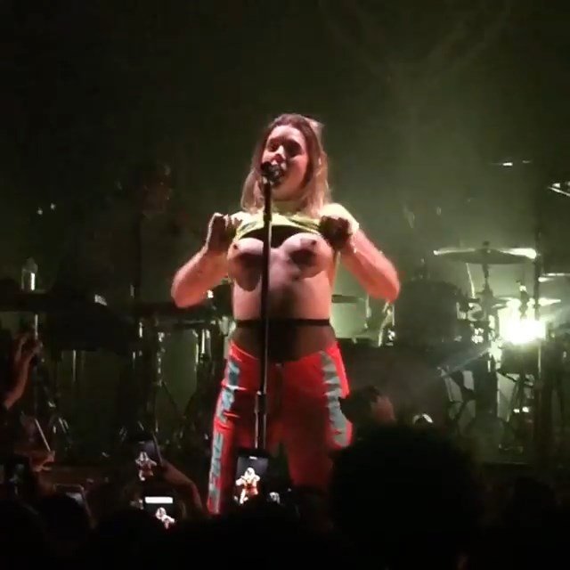 Girls soko concert show their tits