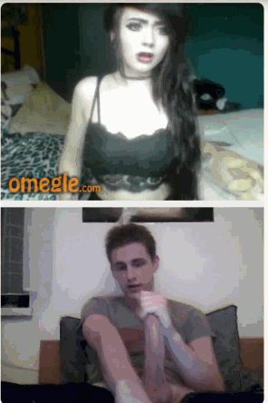 Girls omegle have watching strangers cock