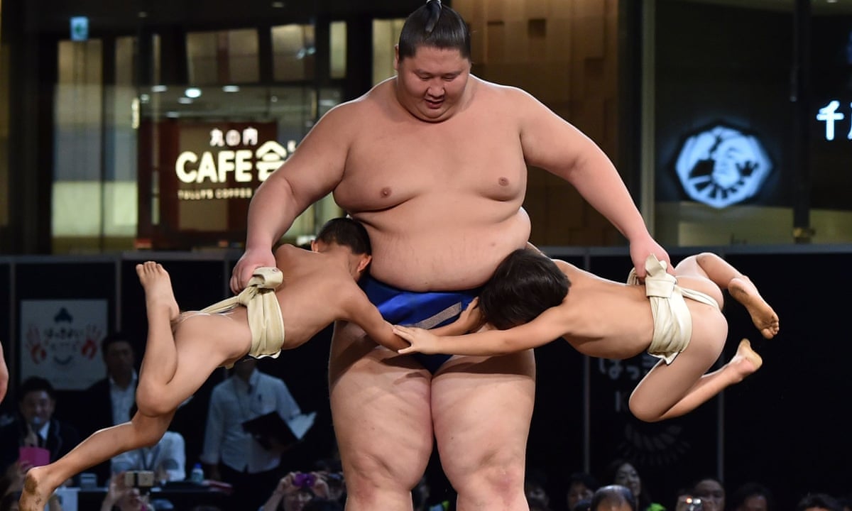Women sumo wrestling. 