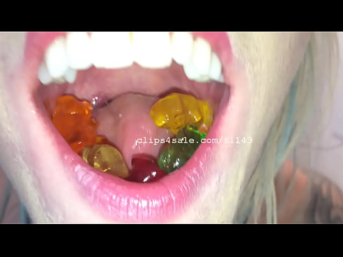 Giantess gummy bear swallowing