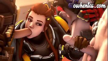 Brigitte anal threesome overwatch animation wsound