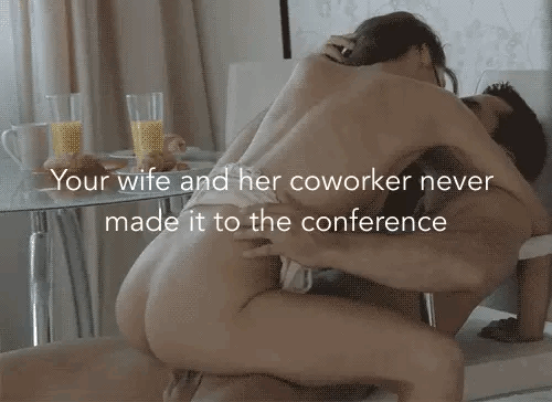 Wife caught husband having office quickie