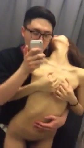 Ezzie recommendet excited chinese couple changing room having