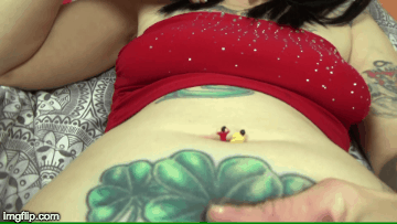 Digestive noises belly button play