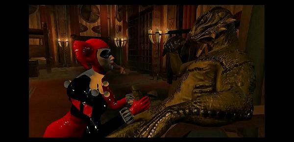 Tesla reccomend harley quinn fucks with lizardman