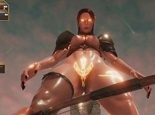 Ochiko gainetss game giantess pussy breast