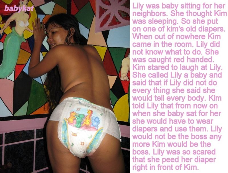 Humiliated diaper front friend