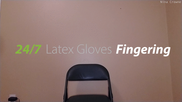 Latex gloves lots lube deep fingering