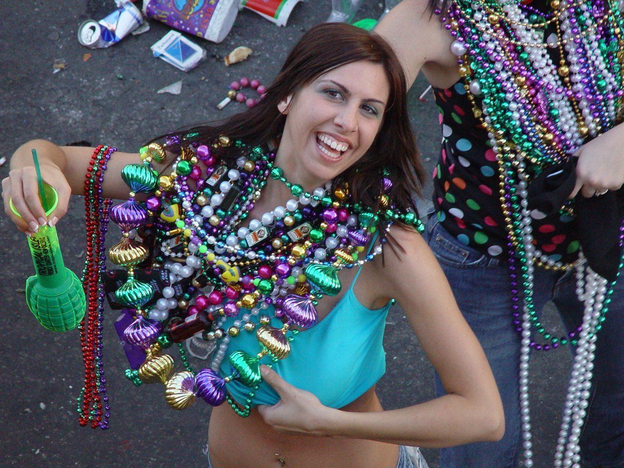 Mardi gras beads happy insertions