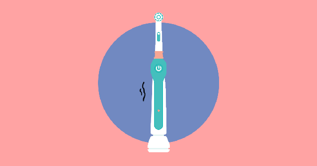 Playing with electric toothbrush
