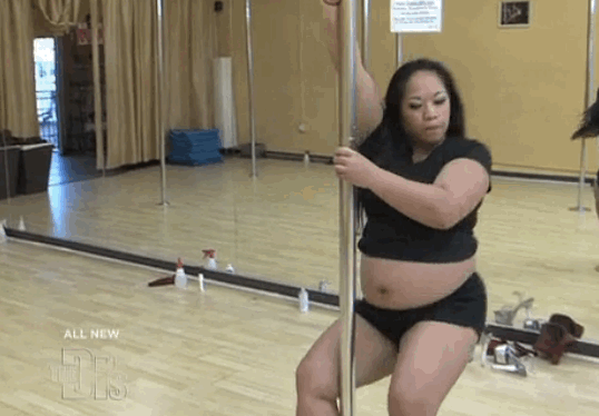 Pregnant pole dancing