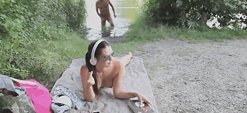 Russian nudist lake