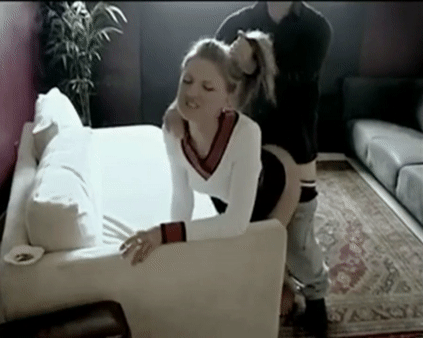 My arab Lebanese/Syrian bitch gets fucked doggy bending over the couch.